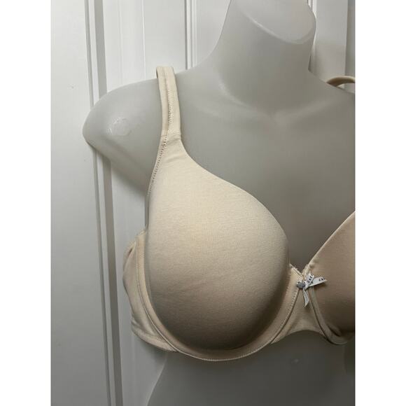 Lane Bryant Cacique 42D Lightly Lined T-Shirt Beige Bra Underwire Molded Cups - Picture 3 of 13